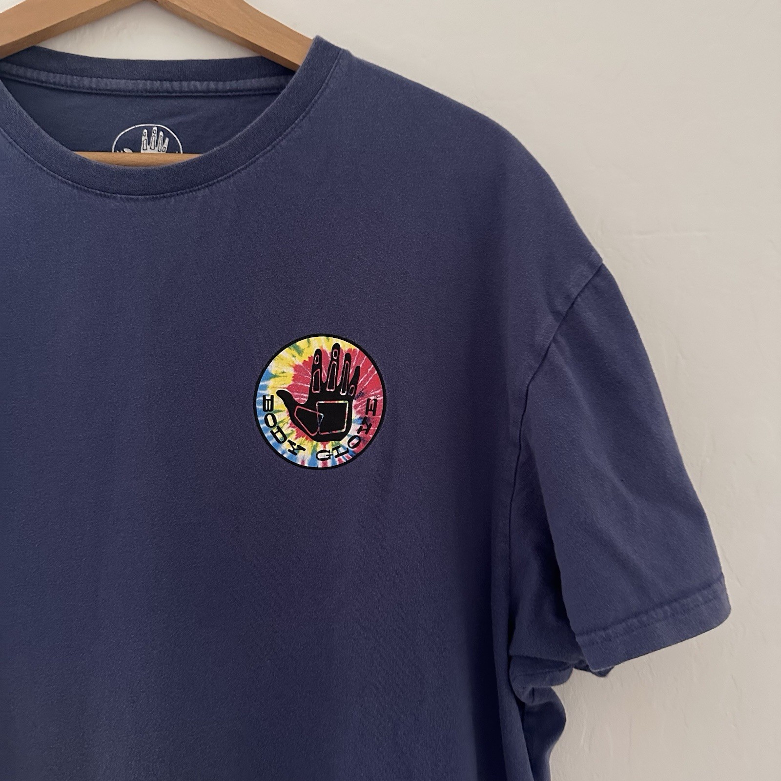 Body Glove BG Navy Tie Dye Graphic Logo Vintage Style Tshirt Shirt XL gallery