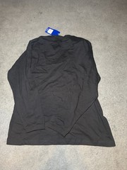 Vintage Reebok Vector Logo Long Sleeve Shirt Black Mens Large NWT Y2K