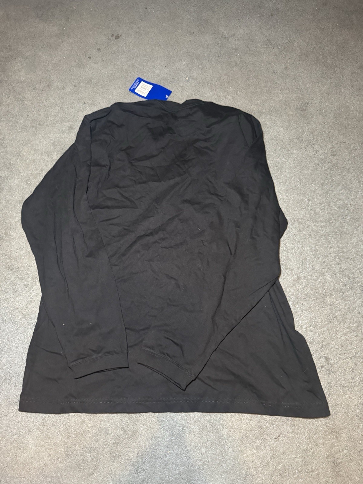 Vintage Reebok Vector Logo Long Sleeve Shirt Black Mens Large NWT Y2K gallery