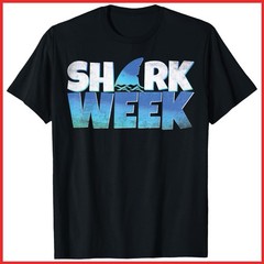 Shark Lover Ocean Conservation Week Black Cotton T-Shirt S-5XL