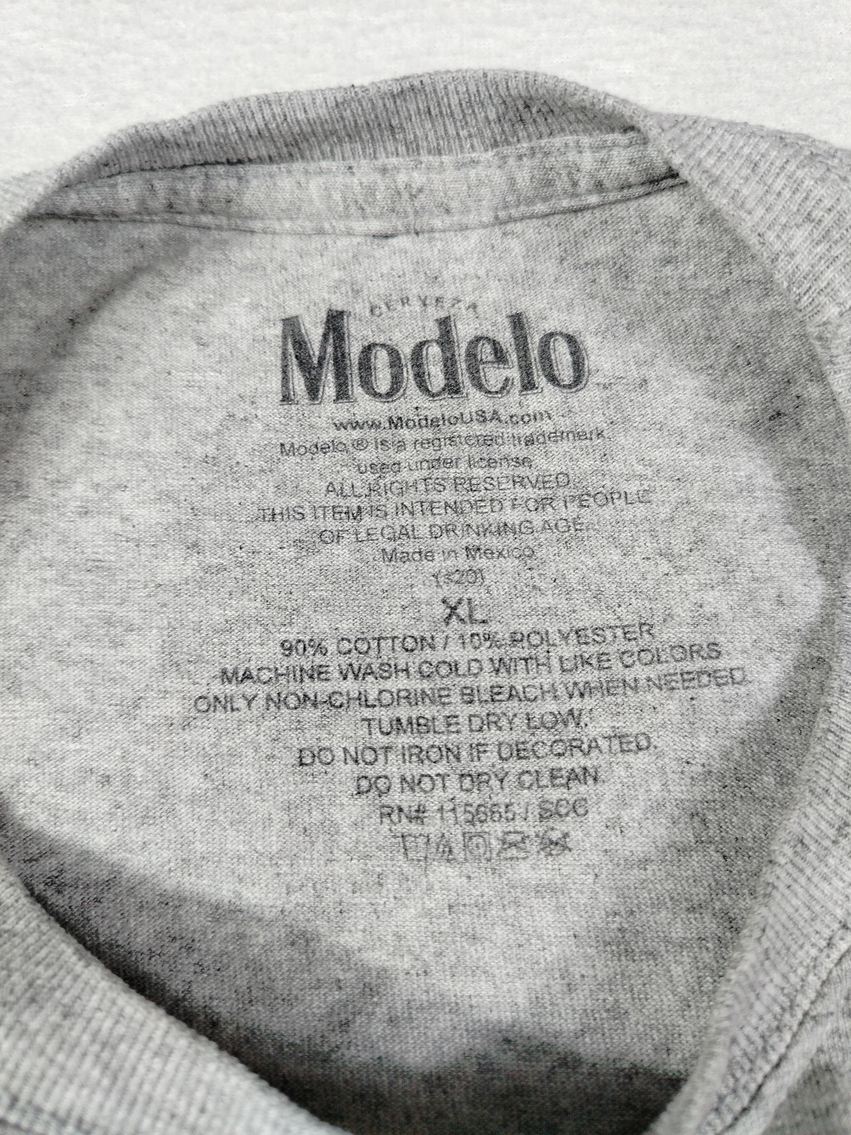 Modelo Shirt Mens XL Gray Cerveza Beer Logo Graphic Tee Short Sleeve Crewneck gallery