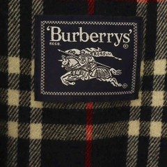 Burberrys Men’s Navy Coat Stainless Steel Collar ECD002