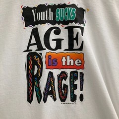 Vtg Laid Back PK Clothing Shirt Adult XL Youth Sucks Single Stitch 1996 USA Fun