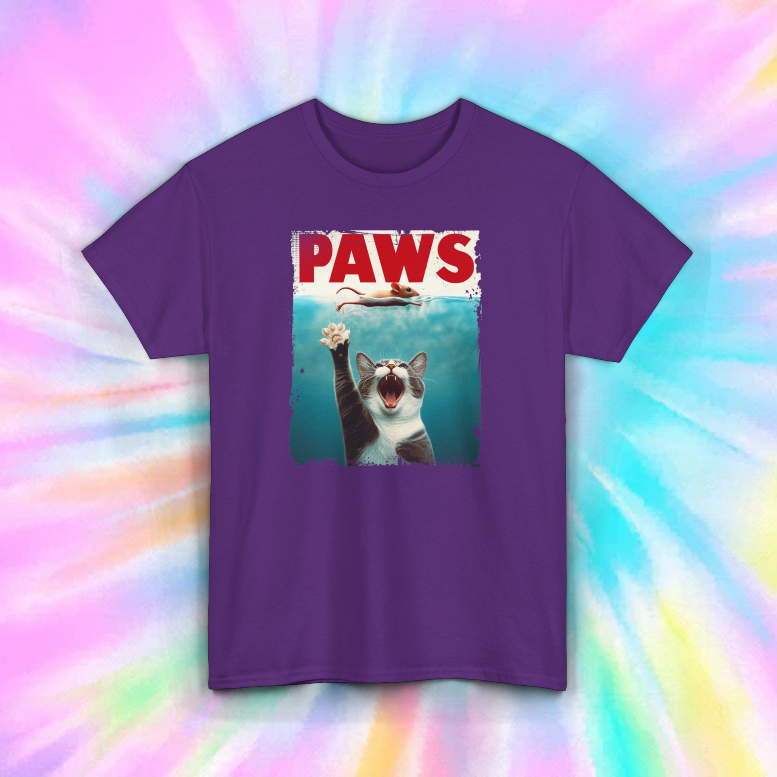 Paws T-Shirt | Funny Cat Jaws Parody Graphic Tee | S-5XL gallery