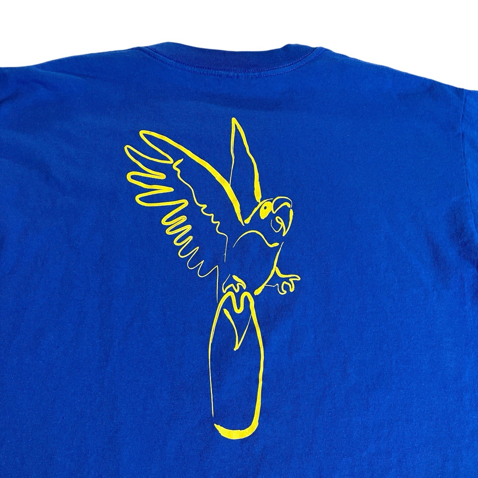 Vintage Y2K Isle Of Capri Casino Shirt Mens L Blue Double Sided Parrot Graphic gallery