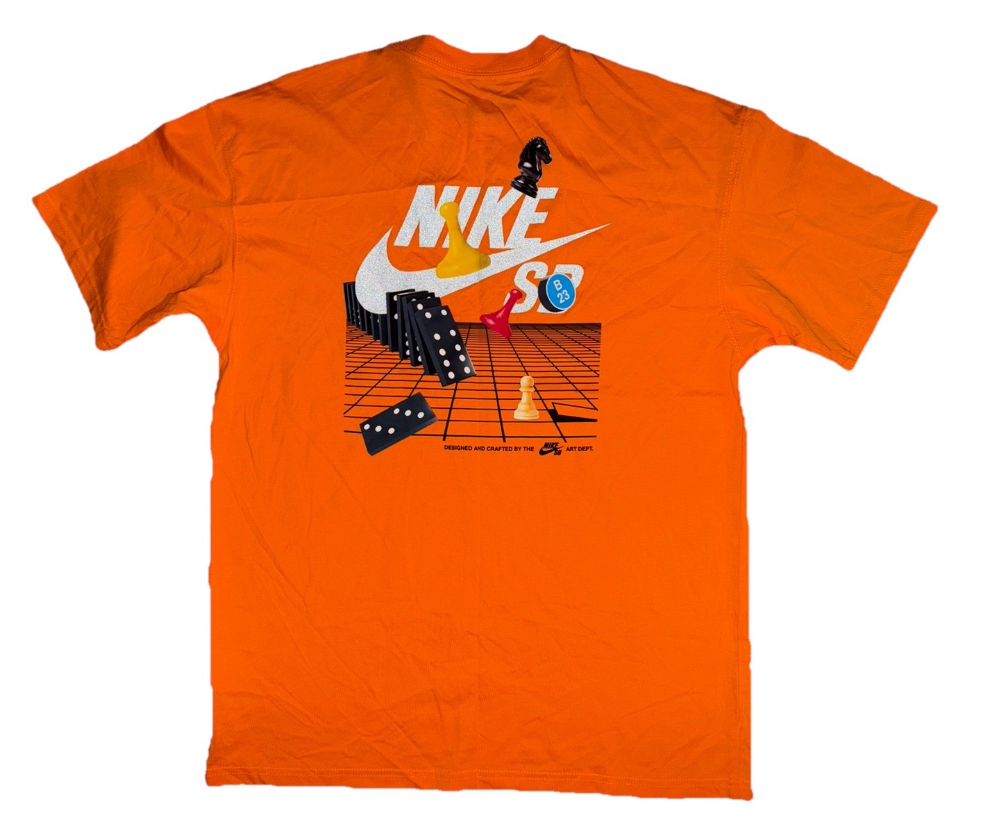 Nike SB Art Dept Game Night Dominoes T-Shirt Orange FJ1135-803 Loose Fit Men's M gallery