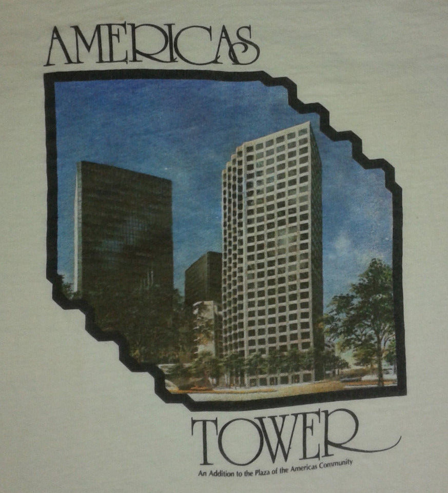 Vintage 80s Americas Tower Dallas High Rise Single Stitch TShirt Size S gallery