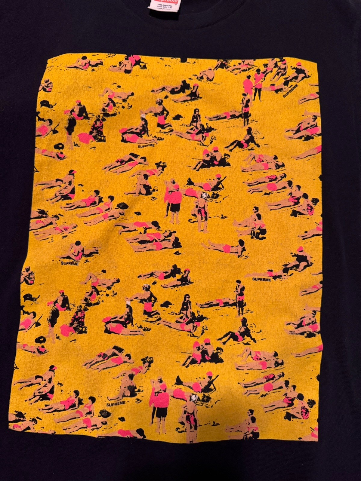 SS16 Supreme Beach Tee size M medium navy T-shirt gallery