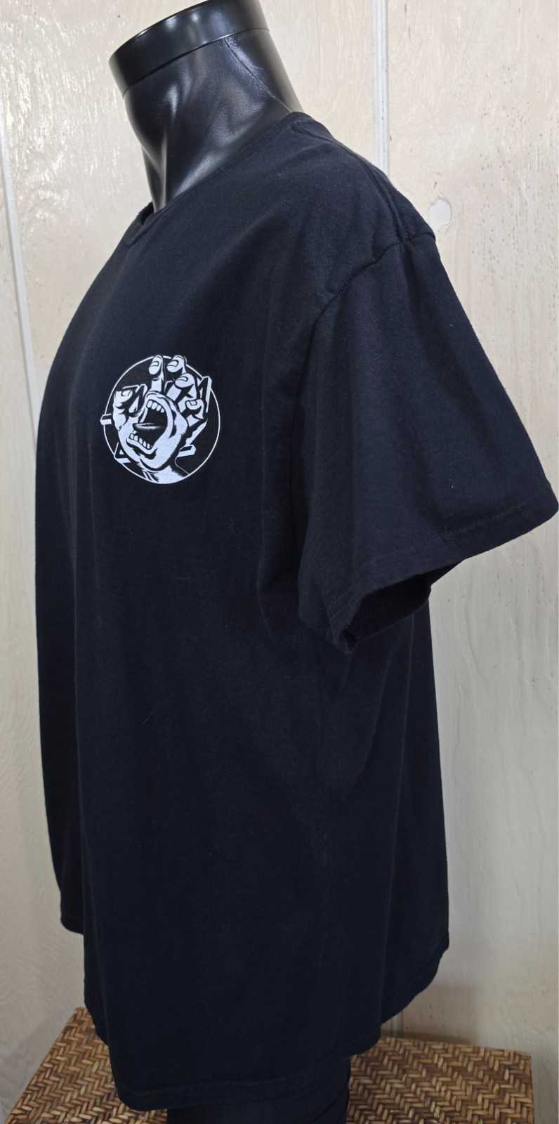 Santa Cruz Skateboards Screaming Hand Dot Graphic T-shirt XL Black Short Sleeve gallery