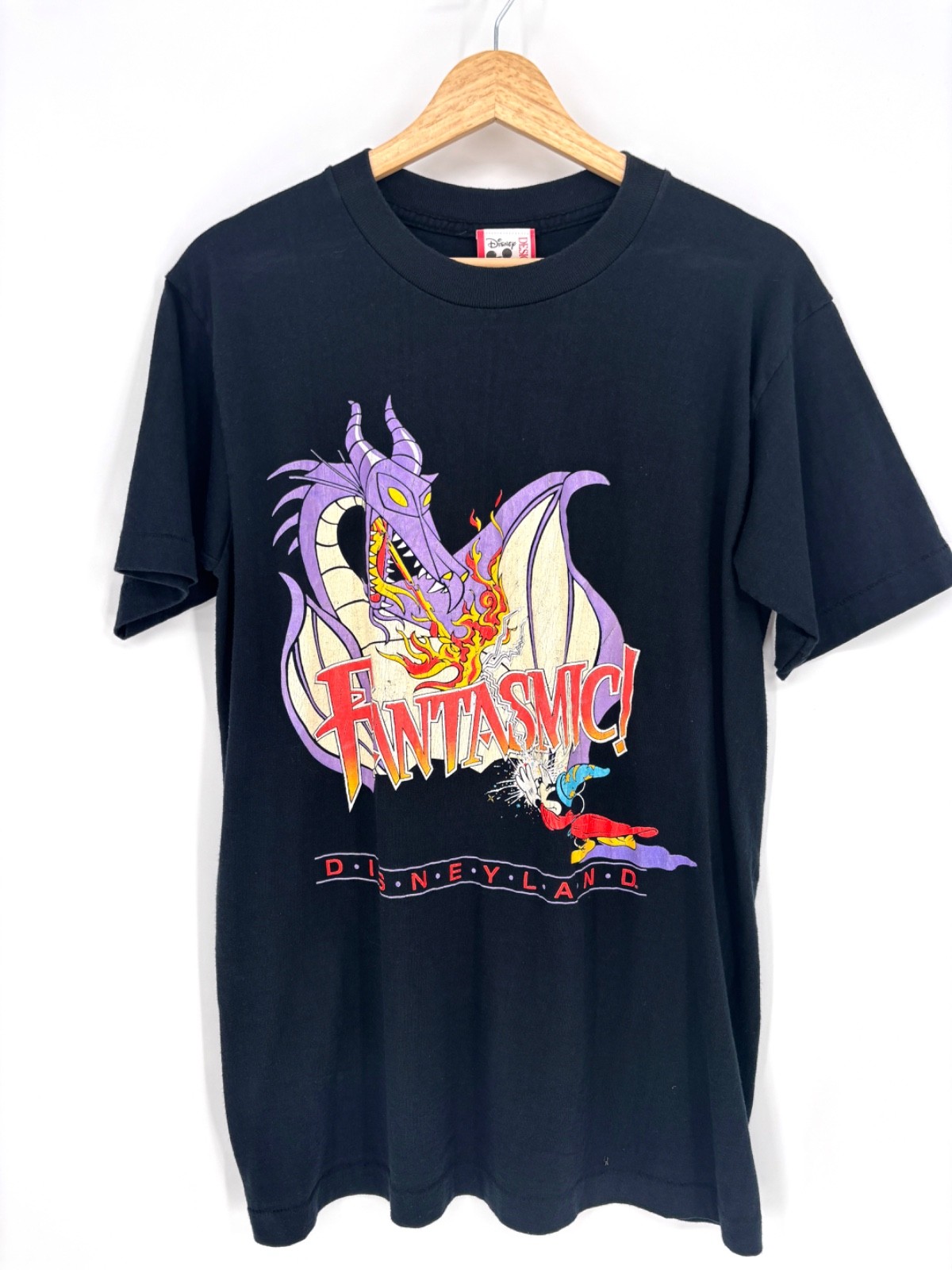 Vintage Disney Mickey Sorcerer Fantasmic Dragon Tee, Size Large, Single Stitch,