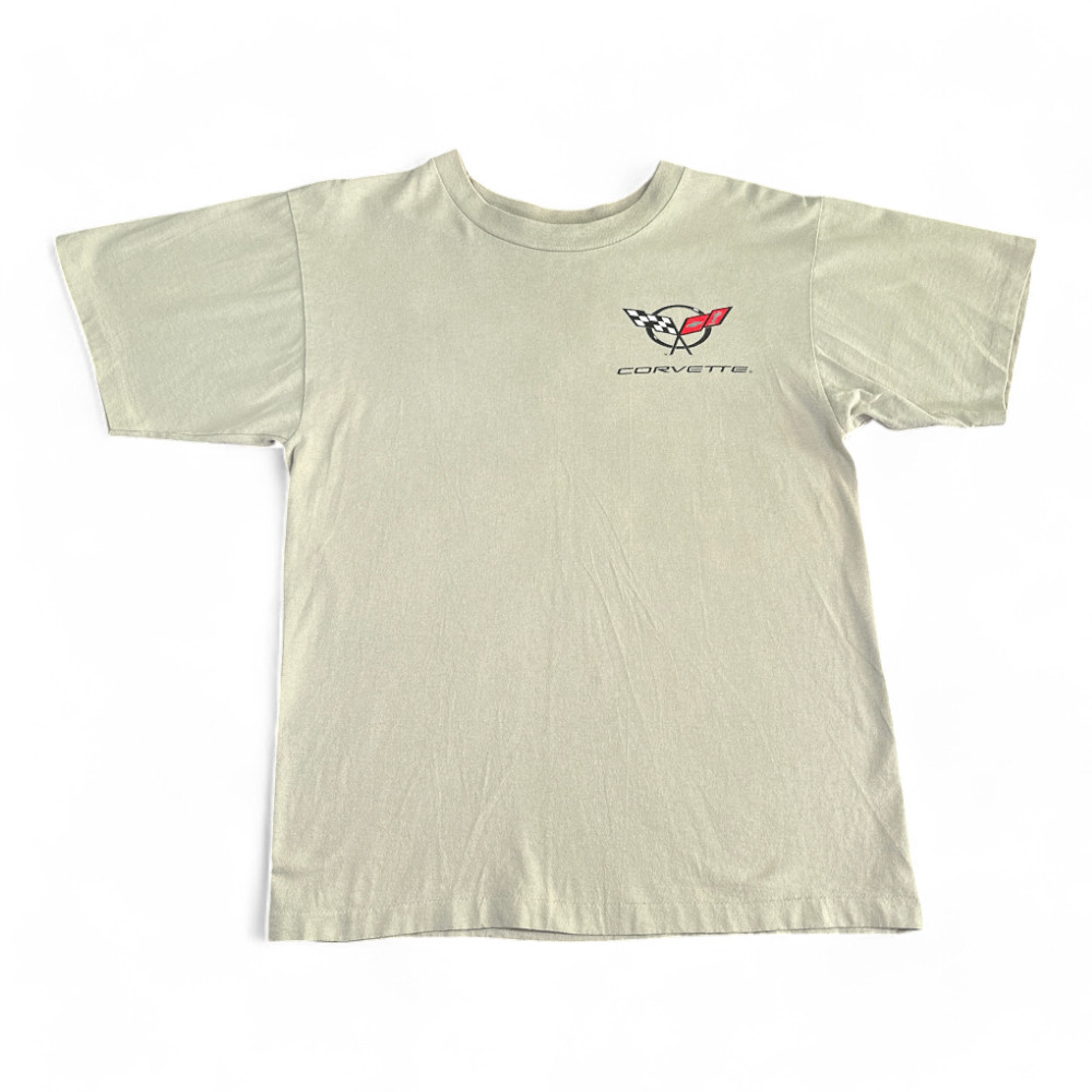 Vintage Corvette Shirt Adult MEDIUM Brown Graphic Logo Classic Sports Car 90s gallery