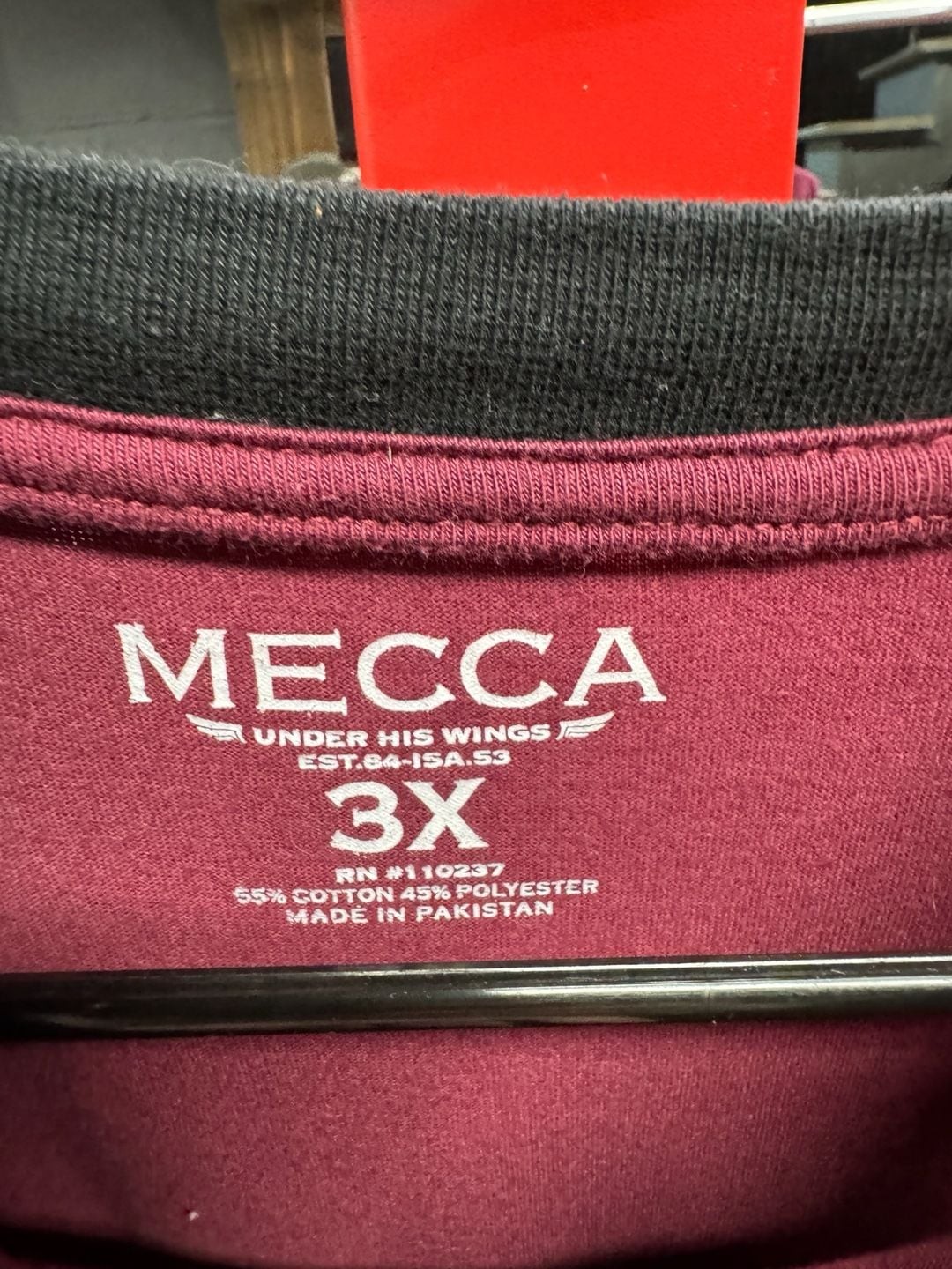 Mecca Under His Wings MSTAR Zip Pocket Burgundy T-Shirt gallery