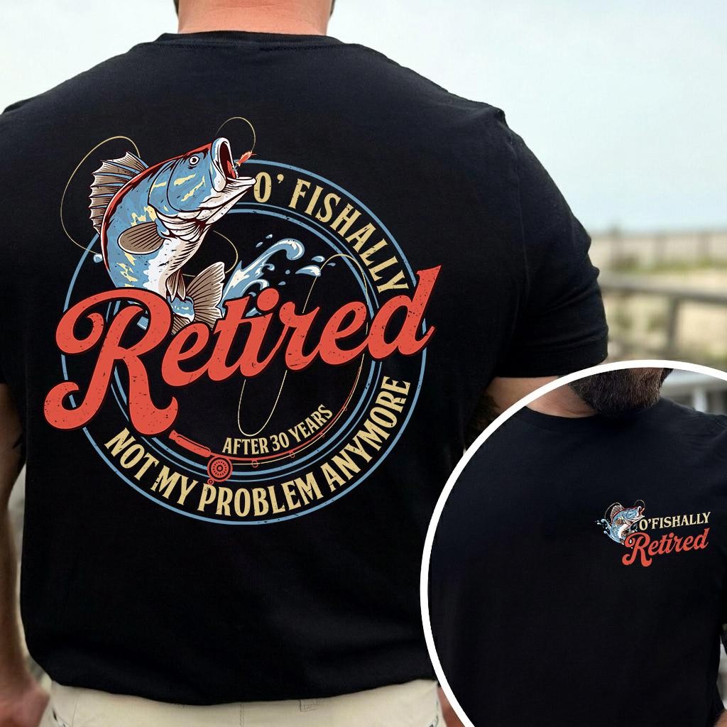 Custom OFishally Retired Fishing Shirt Funny Retirement Gift for Men gallery