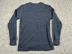 Faherty Henley Shirt Mens Medium Blue Classic Pullover Beach Coastal Casual
