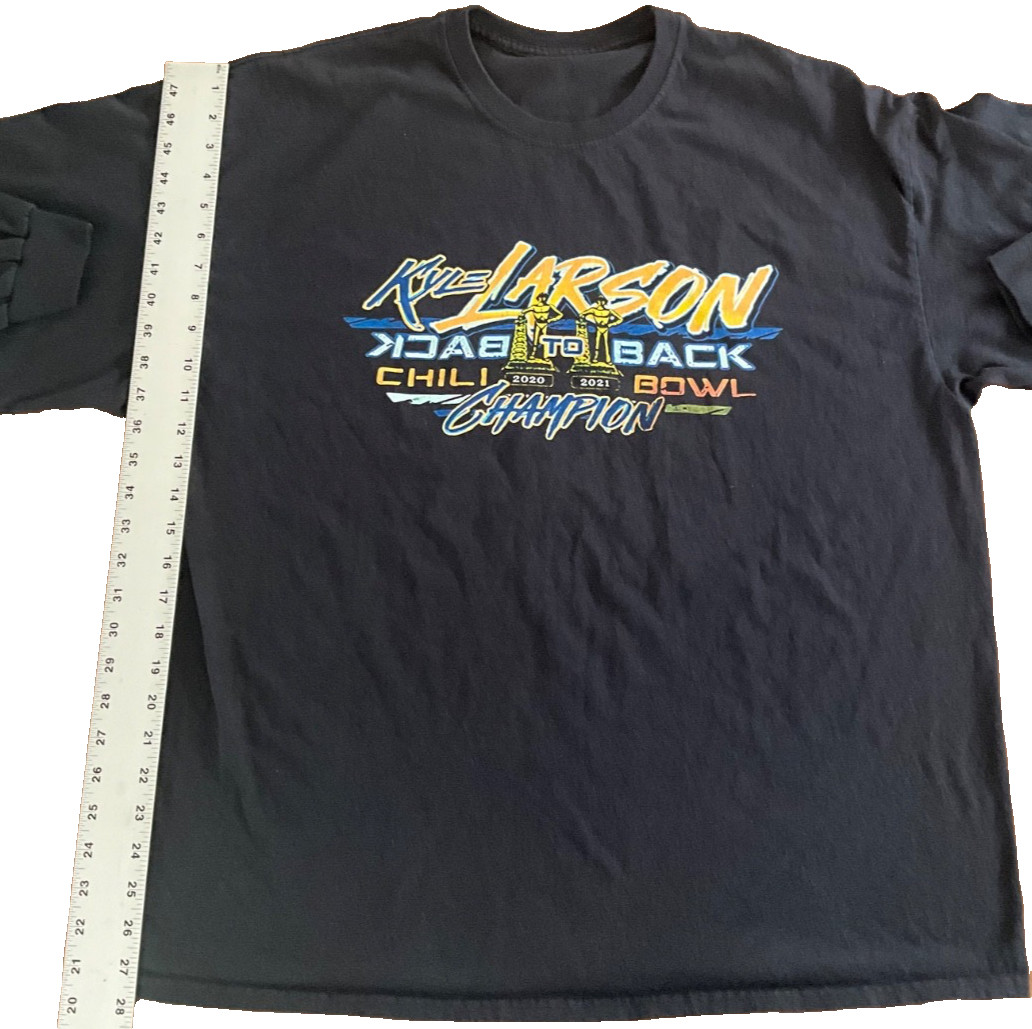 2020 2021 Kyle Larson Chili Bowl Back to Back Champion Long Sleeve Shirt KLR XL gallery