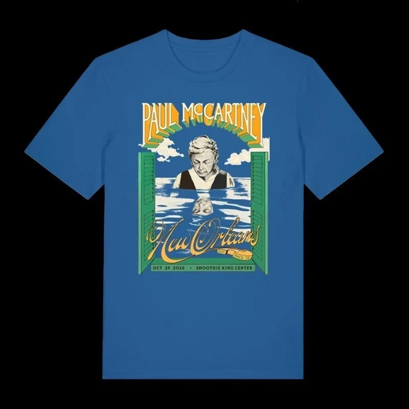 PAUL McCARTNEY GOT BACK New Orleans, LA Oct 29, 2025 T-Shirt Royal Blue