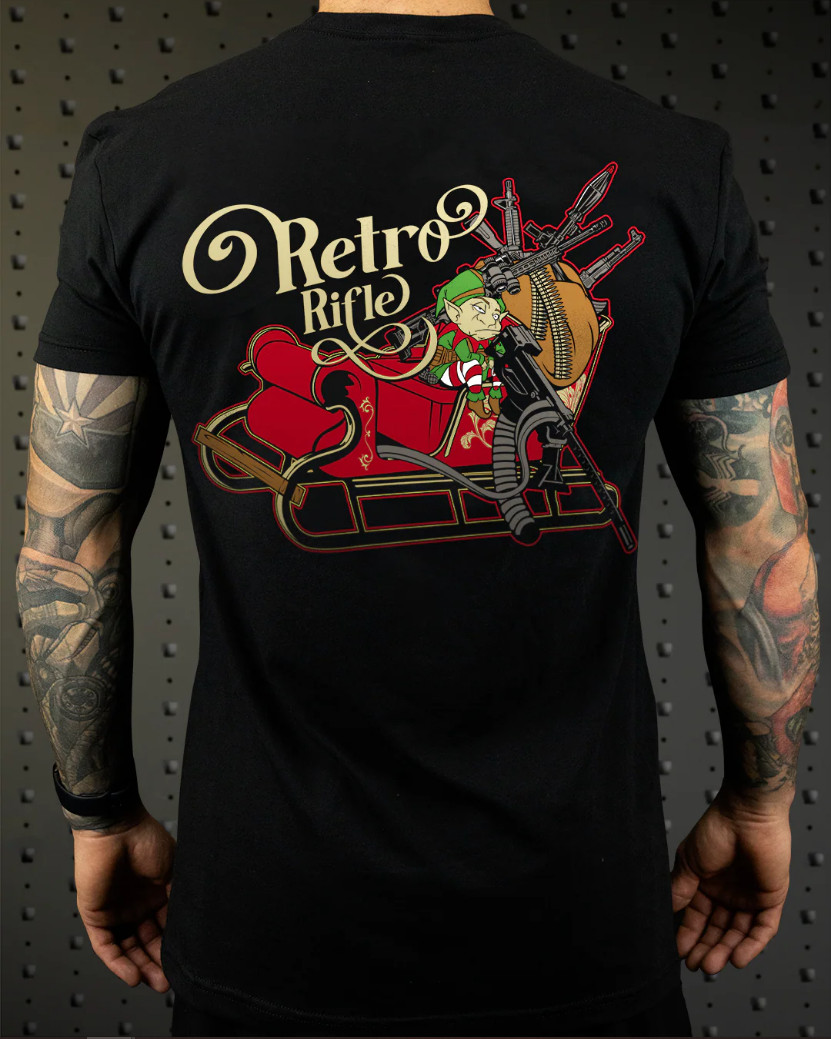 NEW Retro Rifle Christmas Airdrop Men's T-Shirt | Crew Neck T-Shirt | XS - 3XL gallery