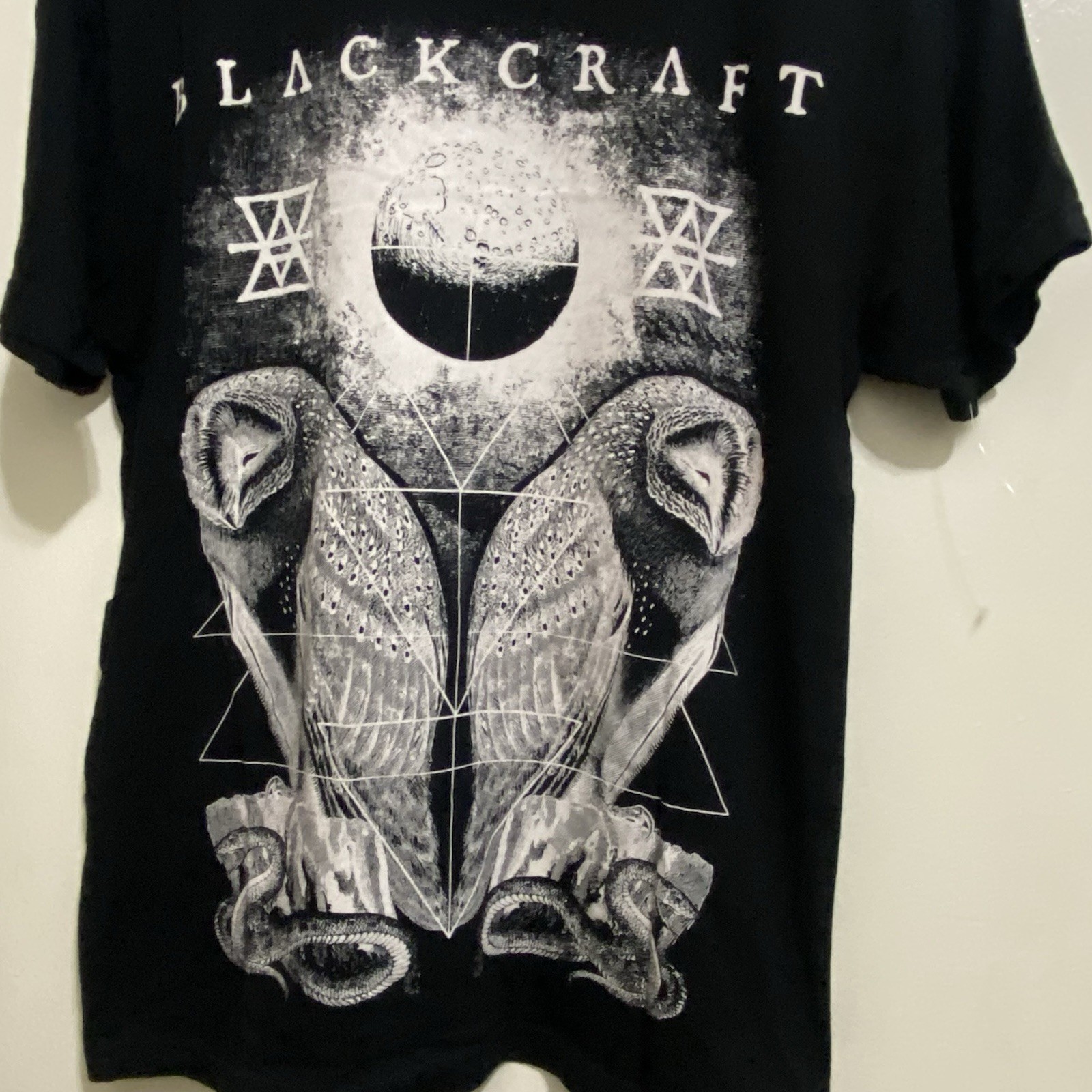 Black Craft Blackcraft Cult II Mens Tee T Shirt M 40” Owls Snakes On Black Goth gallery