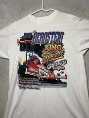 Vintage 1990s Kenny Bernstein Budweiser King Of Speed Racing 301 MPH Shirt XL