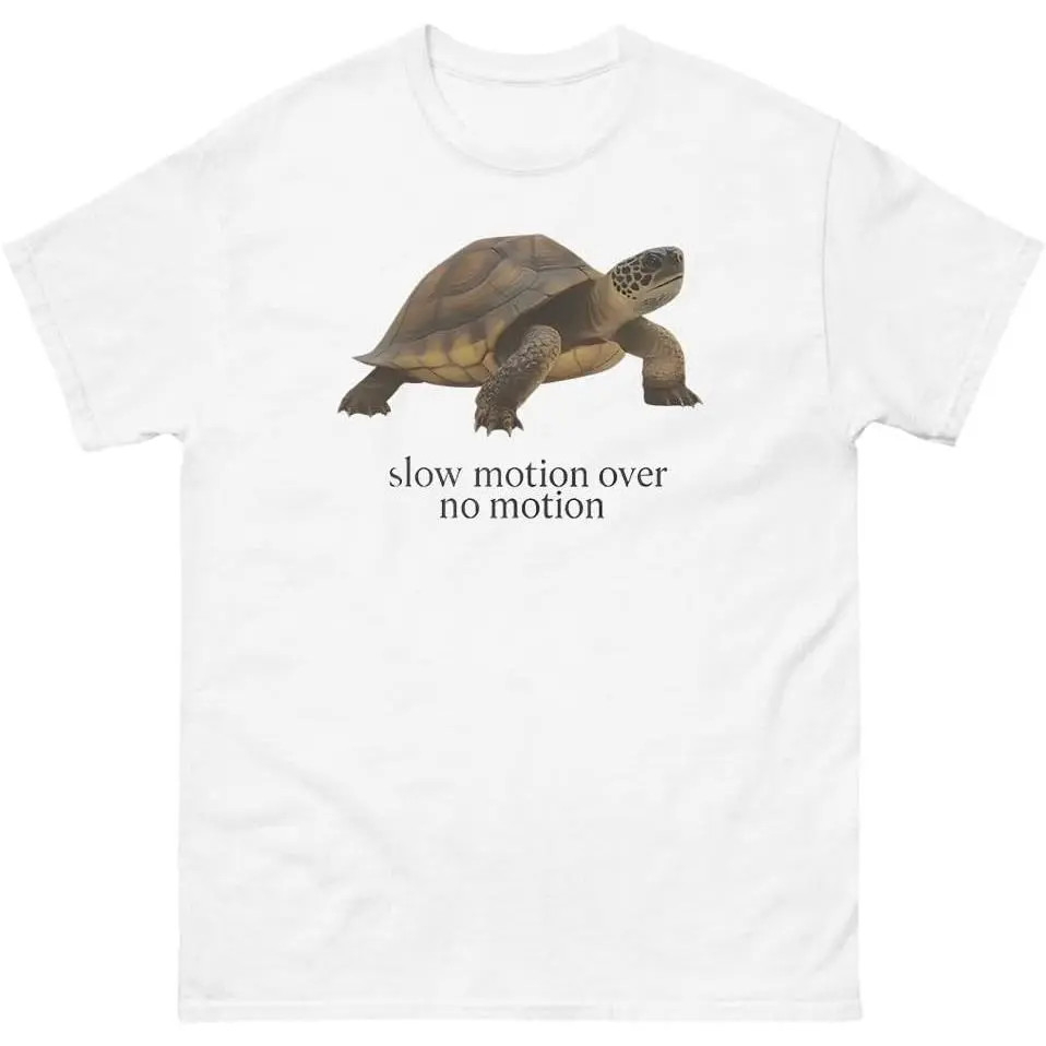 Slow Motion Over No Motion Turtle T-Shirt Turtle Graphic Streetwear gallery