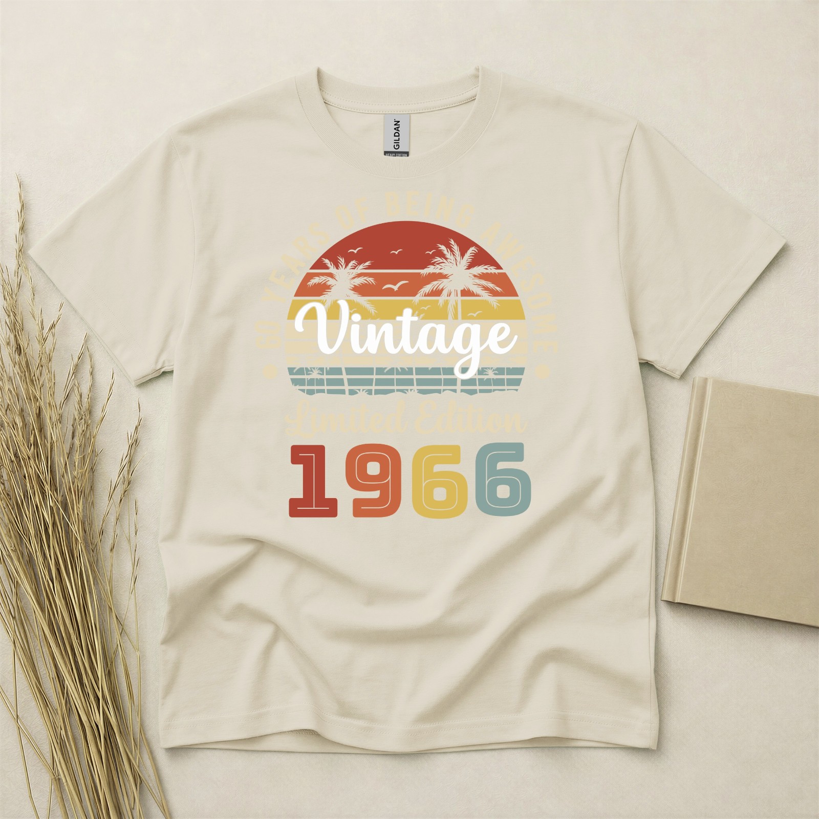 60th Birthday T Shirt Born In 1966 Gift 60 Year Old T-Shirt Vintage Style Tee gallery