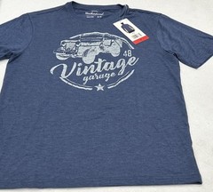 Weatherproof Vintage Men’s Graphic Crew Neck Short Sleeve Tee, Blue, Size M