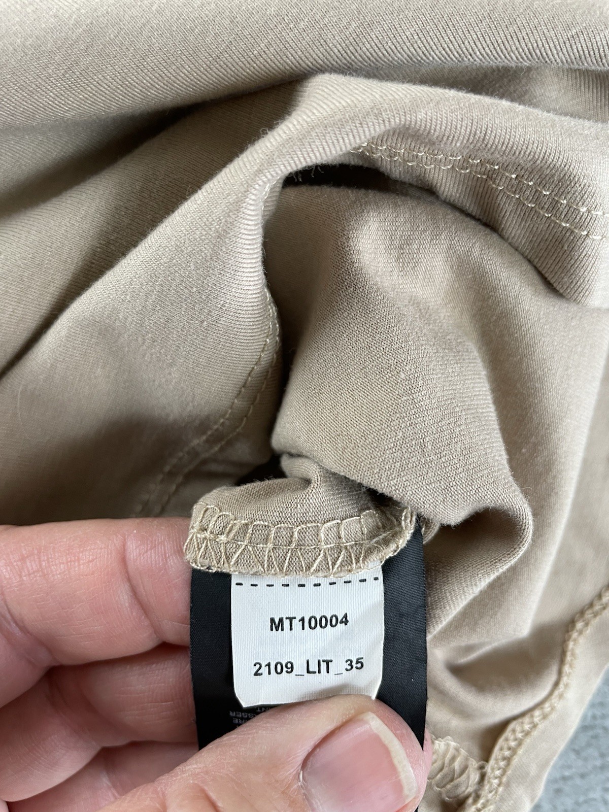 Cuts Clothing Elongated T Shirt Men Medium / S Tall Desert Beige Crew Neck Tee gallery