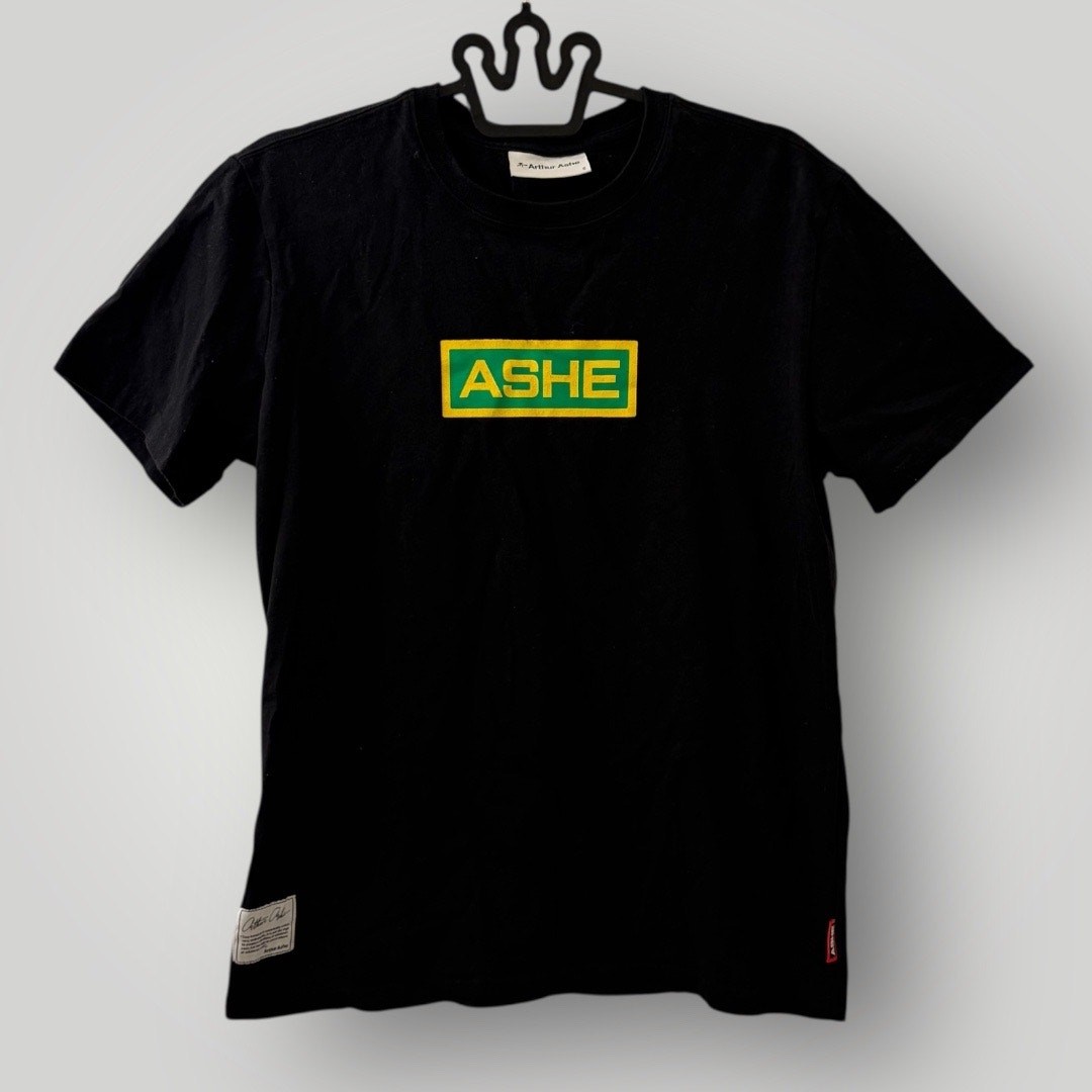 Arthur Ashe T-Shirt Men’s Small Black Logo Graphic Made In Portugal Cotton Tee S gallery