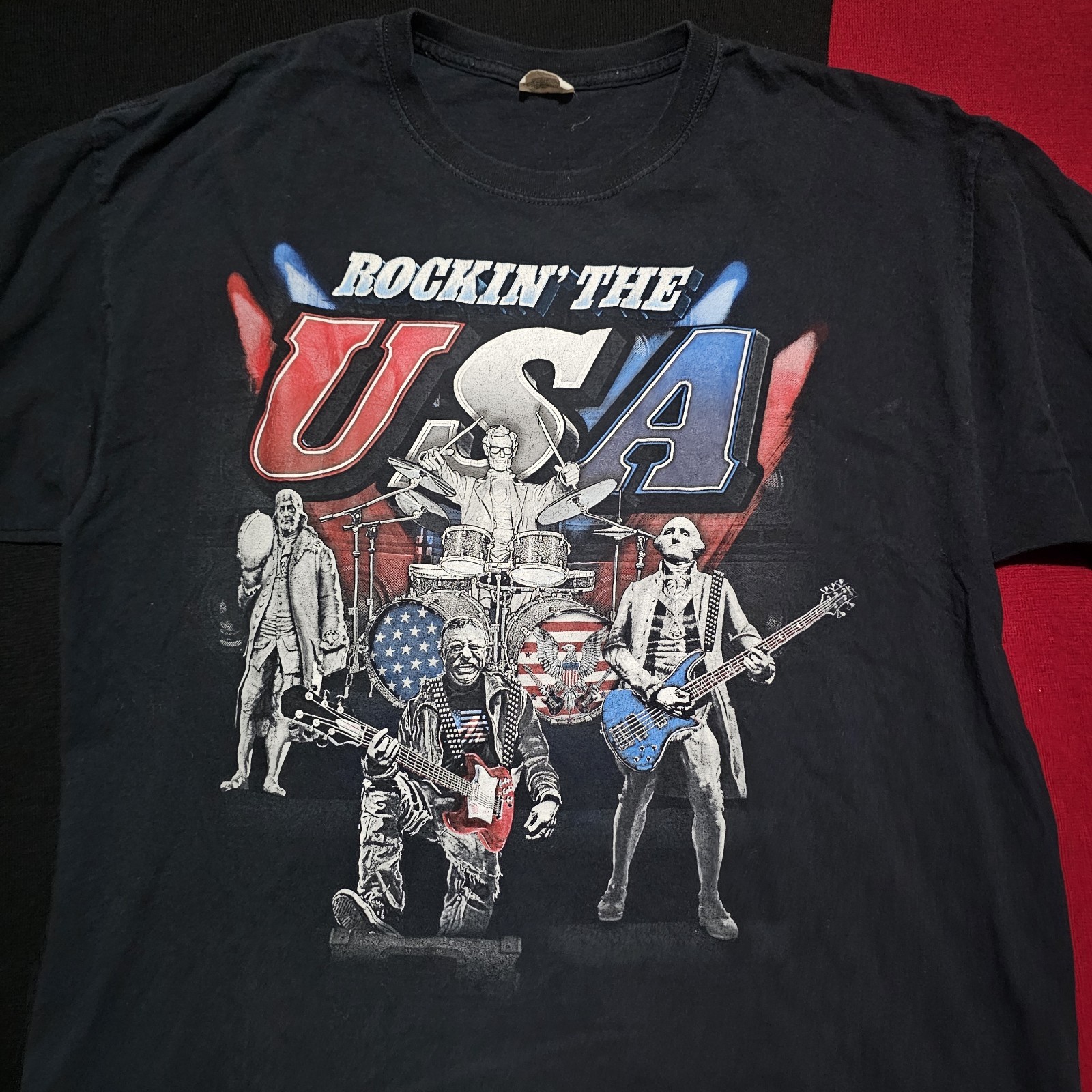 Fruit of the Loom Rockin In The USA Former Presidents Men's T-shirt Size Large gallery