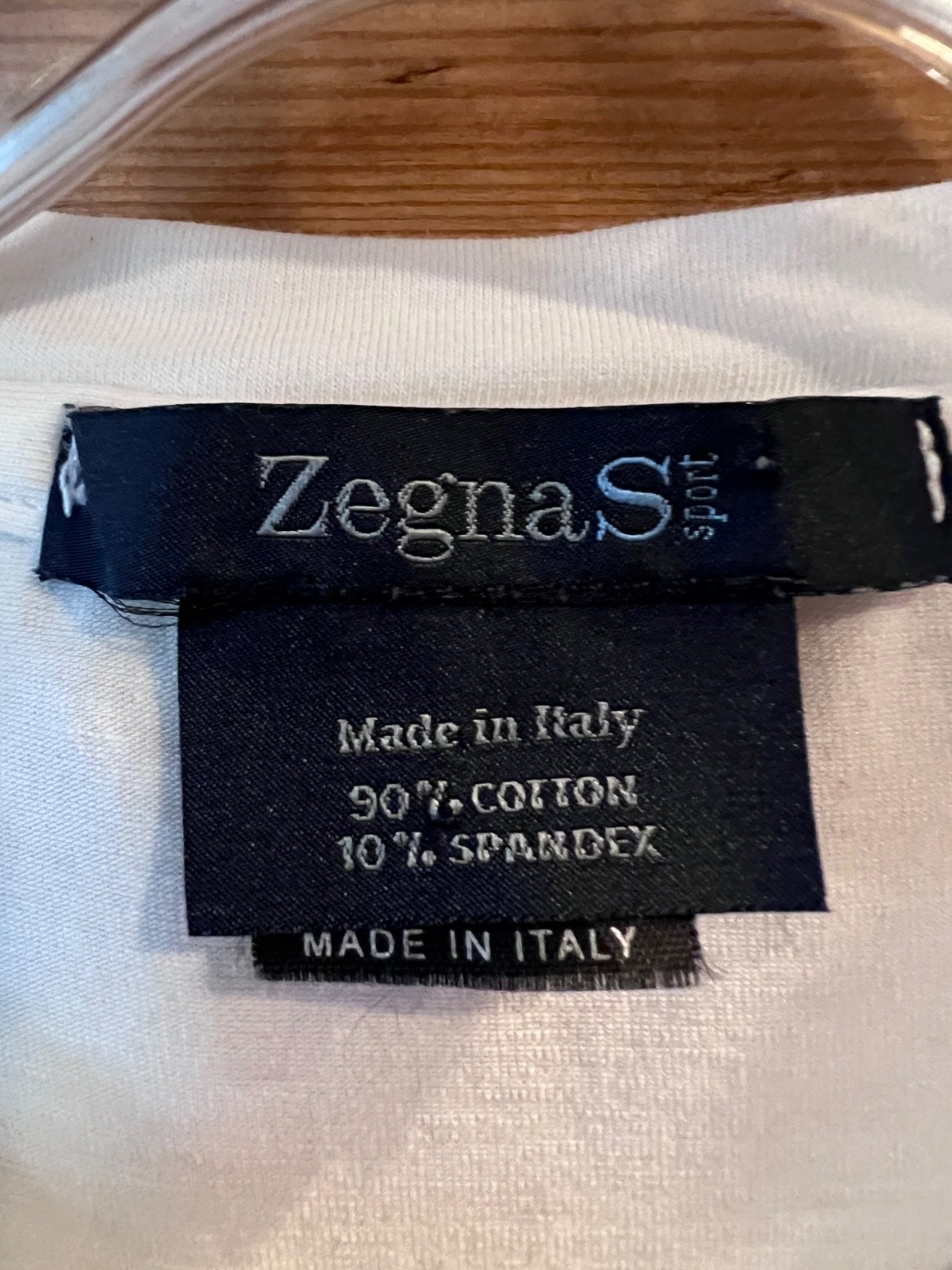 Zegna White T-Shirt Short Sleeve Casual Top Size XL Cotton/Spandex Italy gallery