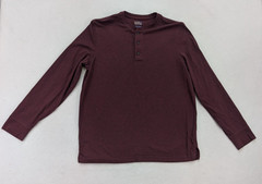 Croft & Barrow Men’s Henley T-Shirt Size M Maroon Long Sleeve Extra Soft