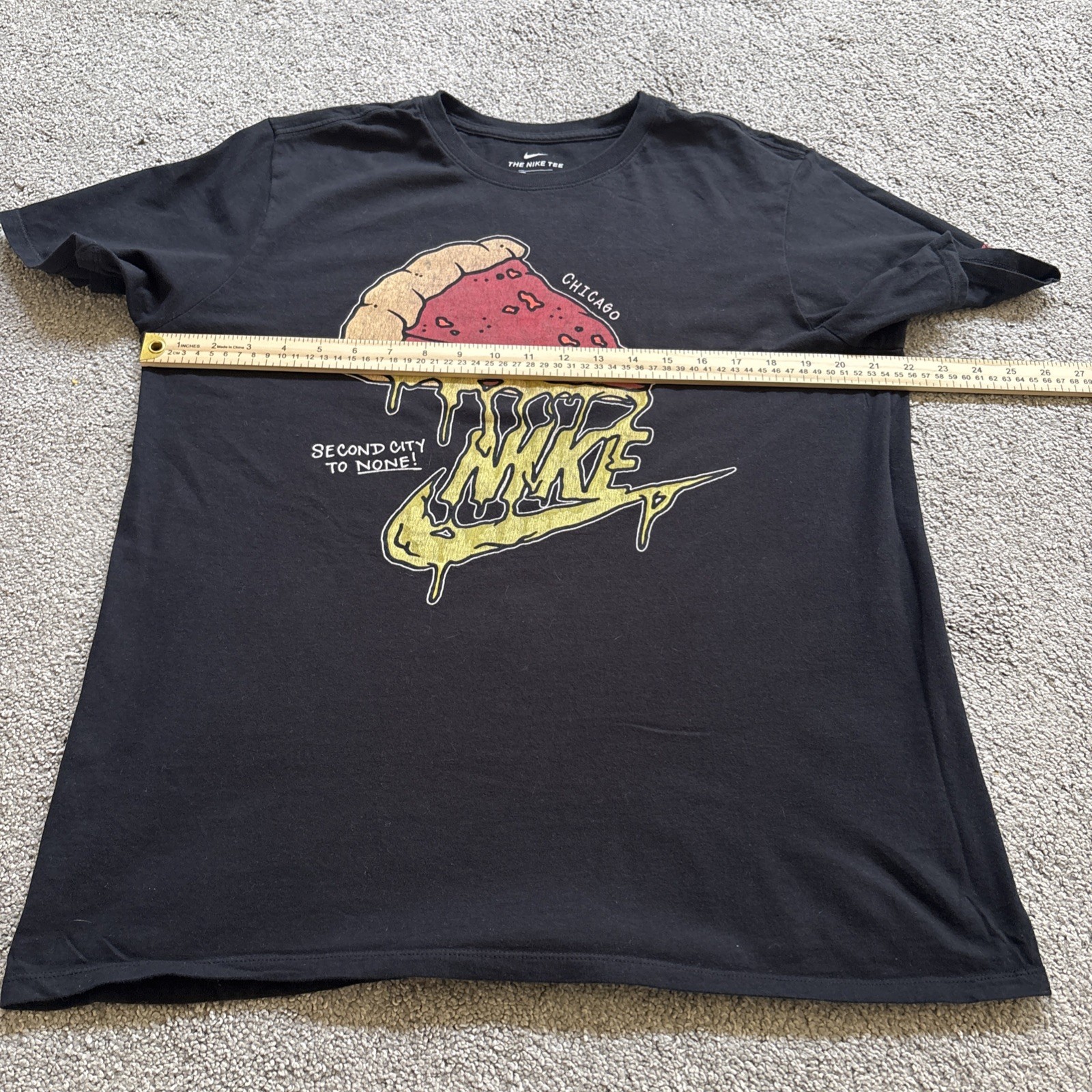 The Nike Tee Chicago Second City to None Men's Print Black T-Shirt Size Large gallery