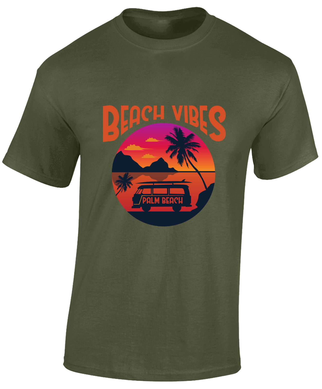 BEACH VIBES MENS T SHIRT SUMMER HOLIDAY CASUAL CLOTHING FASHION GIFT TOP gallery