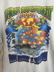 Vintage Maiden Deployment USS Harry S Truman 2000 T Shirt Men’s Size XL US Navy