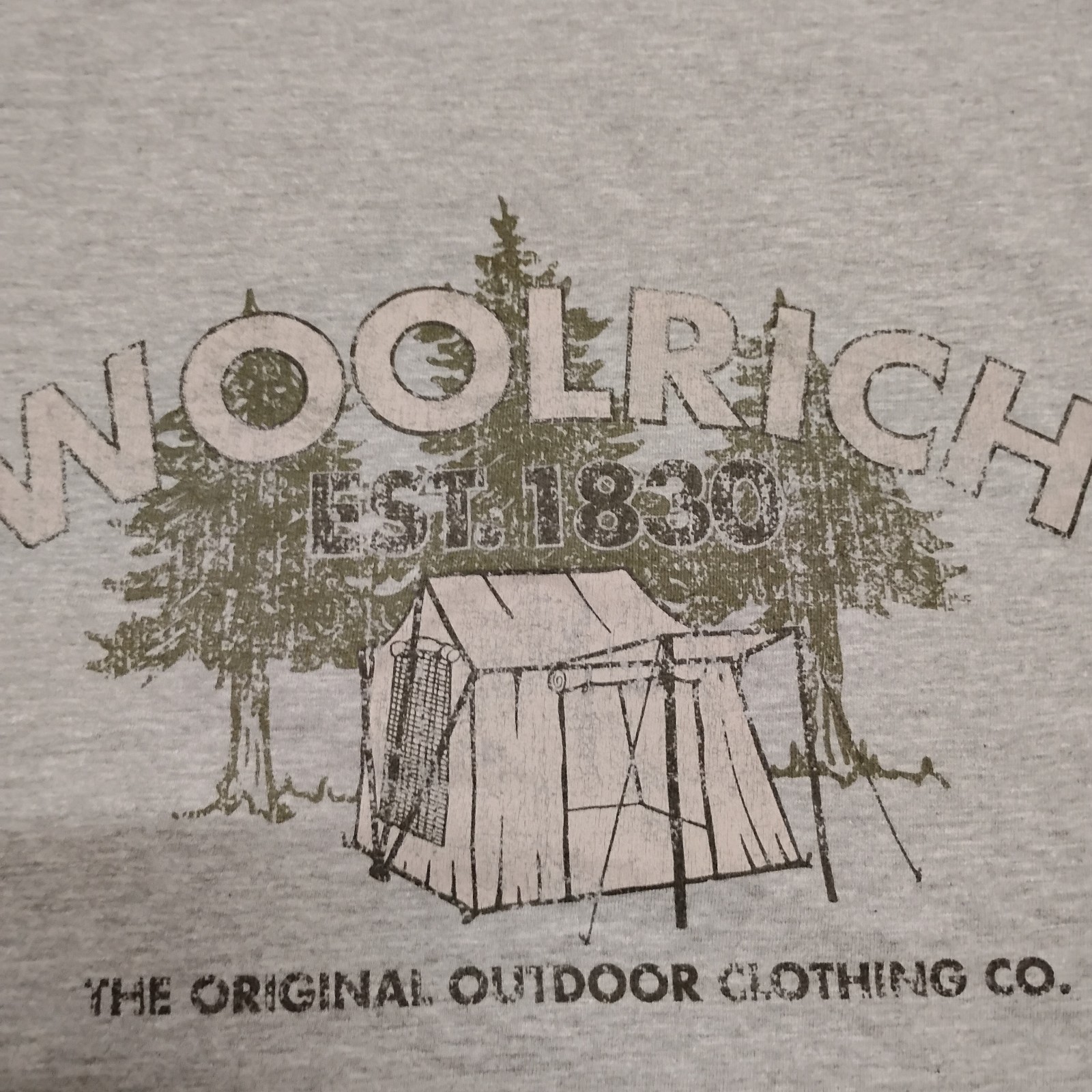 Vintage Woolrich Shirt Mens 2XL Gray Hiking Camping Fish Wilderness Nature 90s gallery