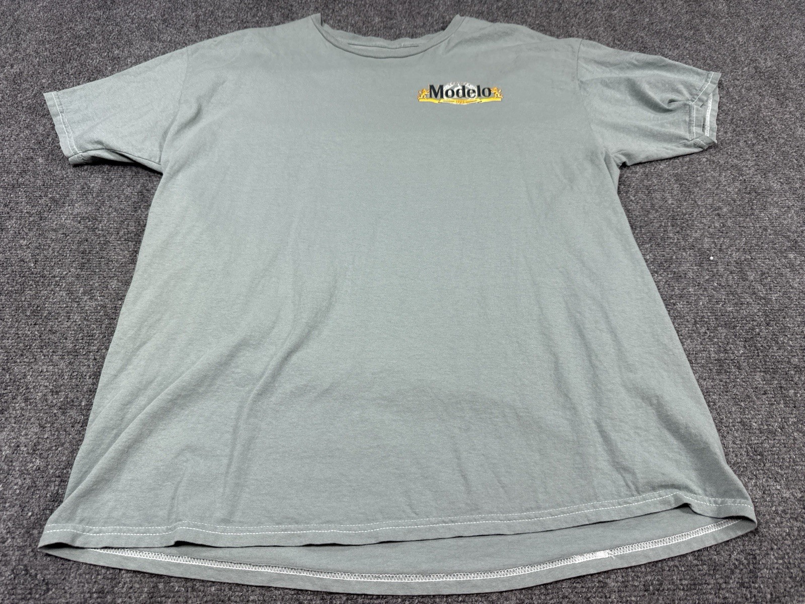 Modelo Especial Beer T-Shirt Men’s XL Green Back Logo 100% Cotton Cerveza Promo