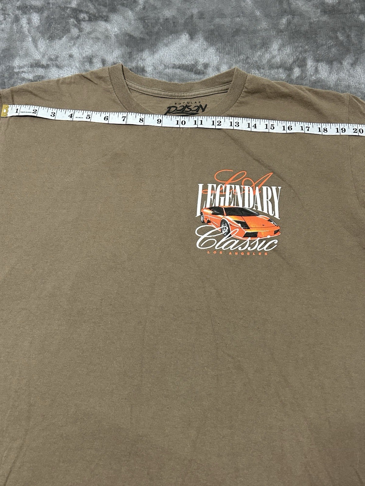 Popular Poison Men's Brown Cars Graphic Print Short Sleeve Crew Neck T-Shirt L gallery
