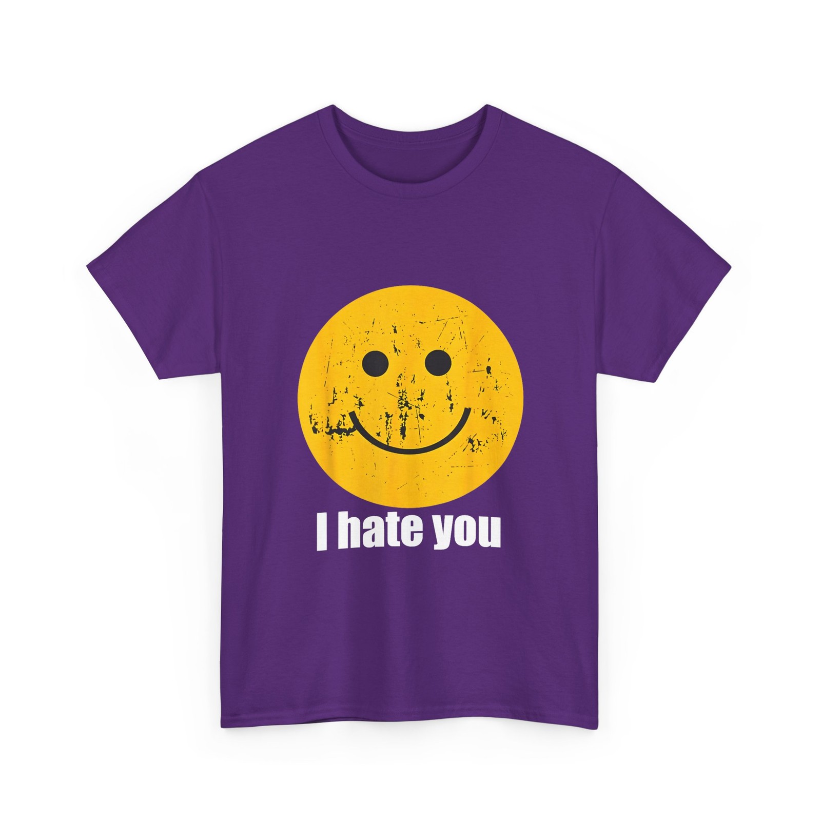 I Hate You Yellow Smile Face Shirt, Happy Smile Face Vintage Shirt gallery