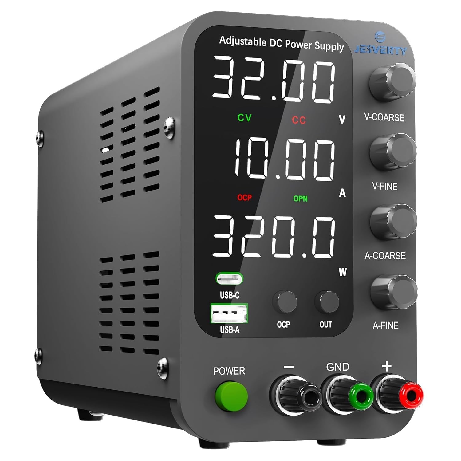 DC Power Supply Variable, 0-32V 0-10A Switching Bench Power Supply with 20W U…