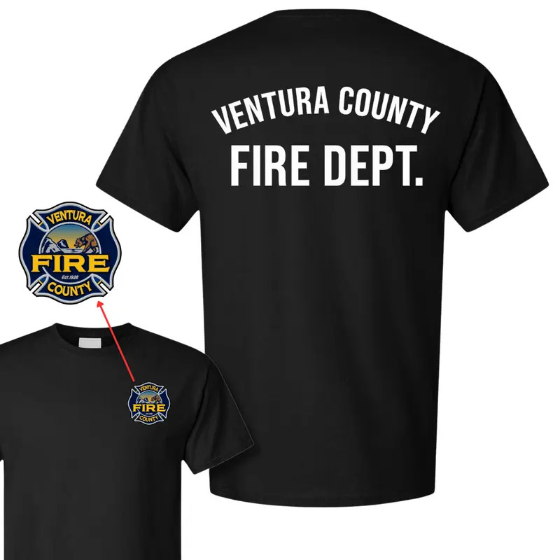 Ventura County Fire Dept T-Shirt, Vintage Firefighter Graphic Tee, Soft Cotton B gallery