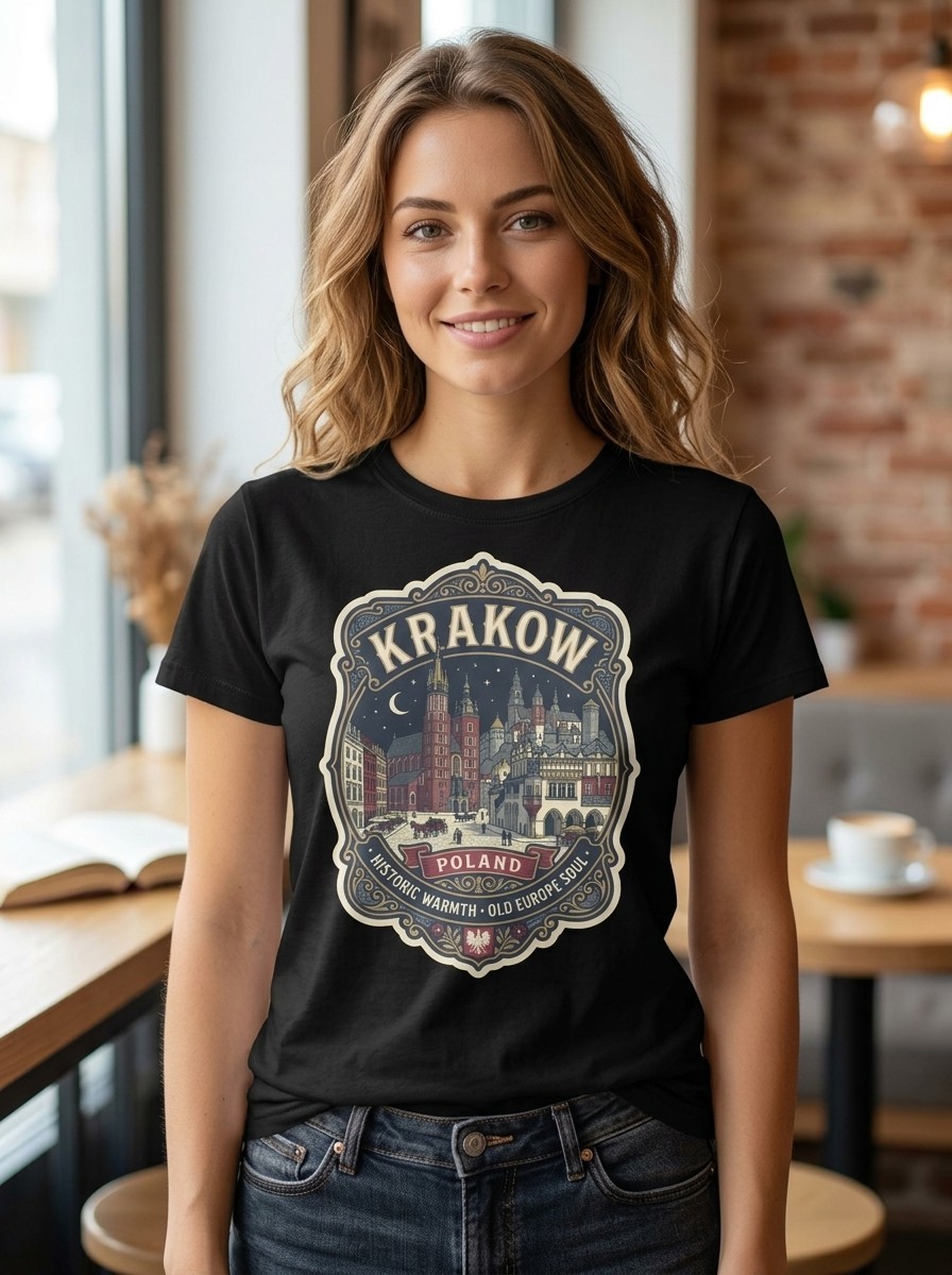 Krakow Poland Old Town Graphic T-Shirt Unisex Travel Tee gallery