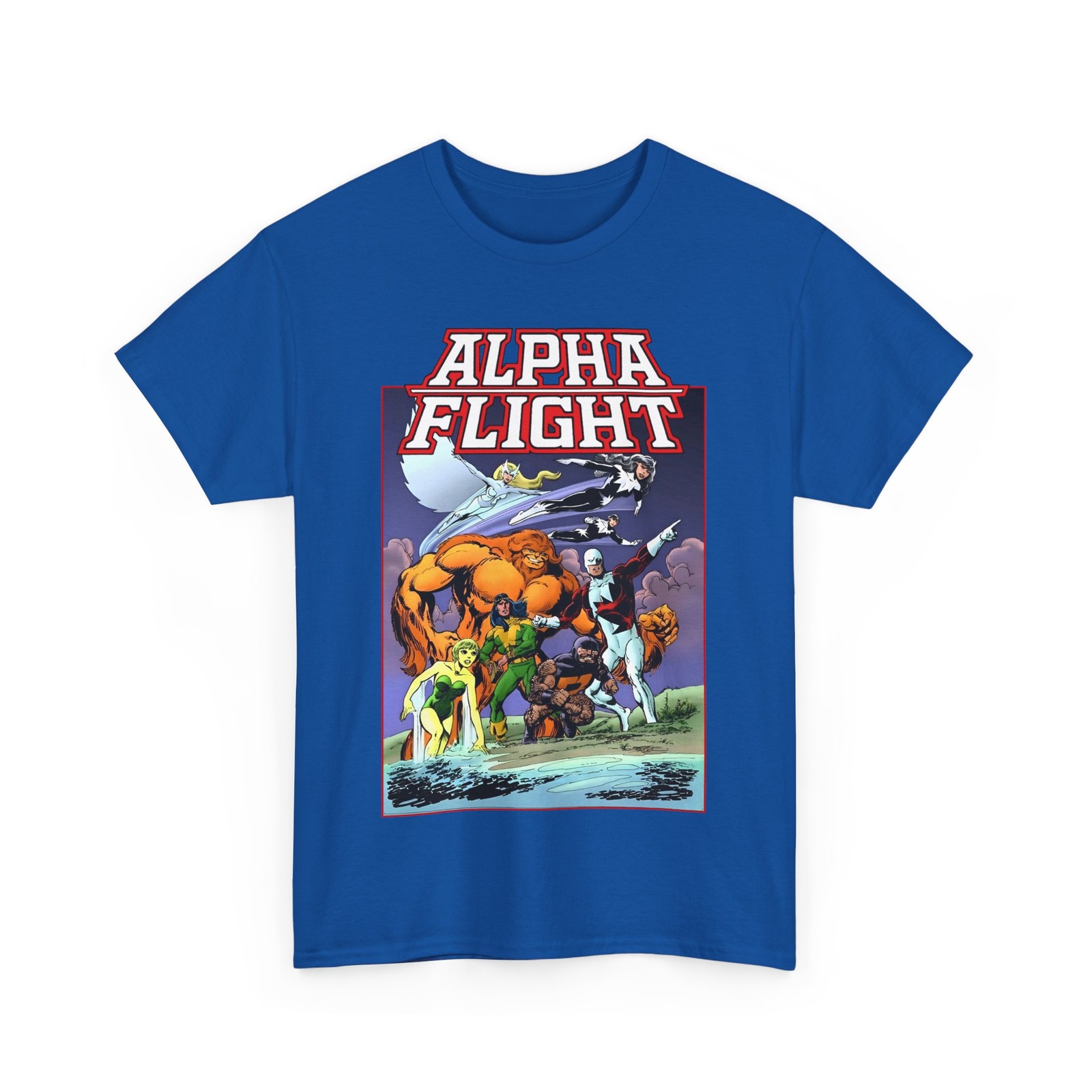Alpha Flight T-Shirt - John Byrne Art - Guardian, Snowbird, Puck - Marvel Comics gallery