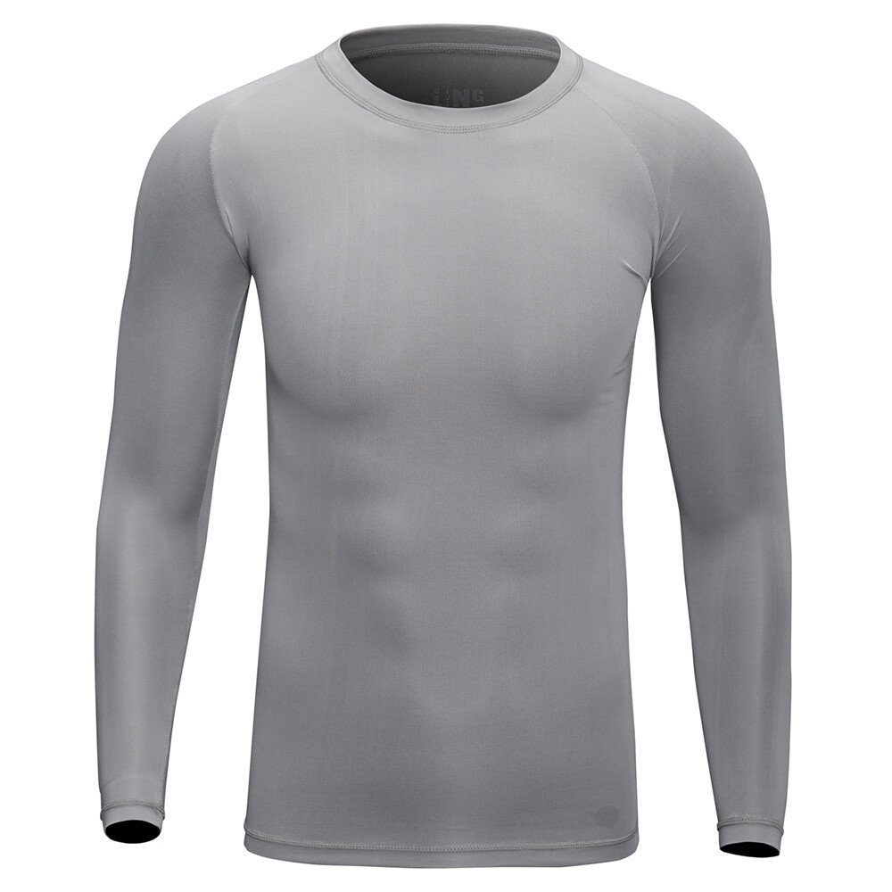 Men Sport Long Sleeve No Plush Underwear Johns Winter Thin Basic Crew Tops Shirt gallery