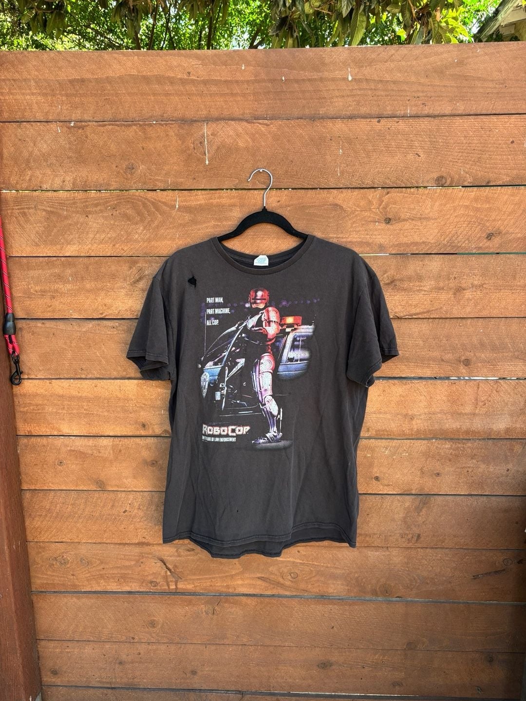Vintage Robocop Movie Poster T-Shirt Faded Black Delta Pro Weight gallery