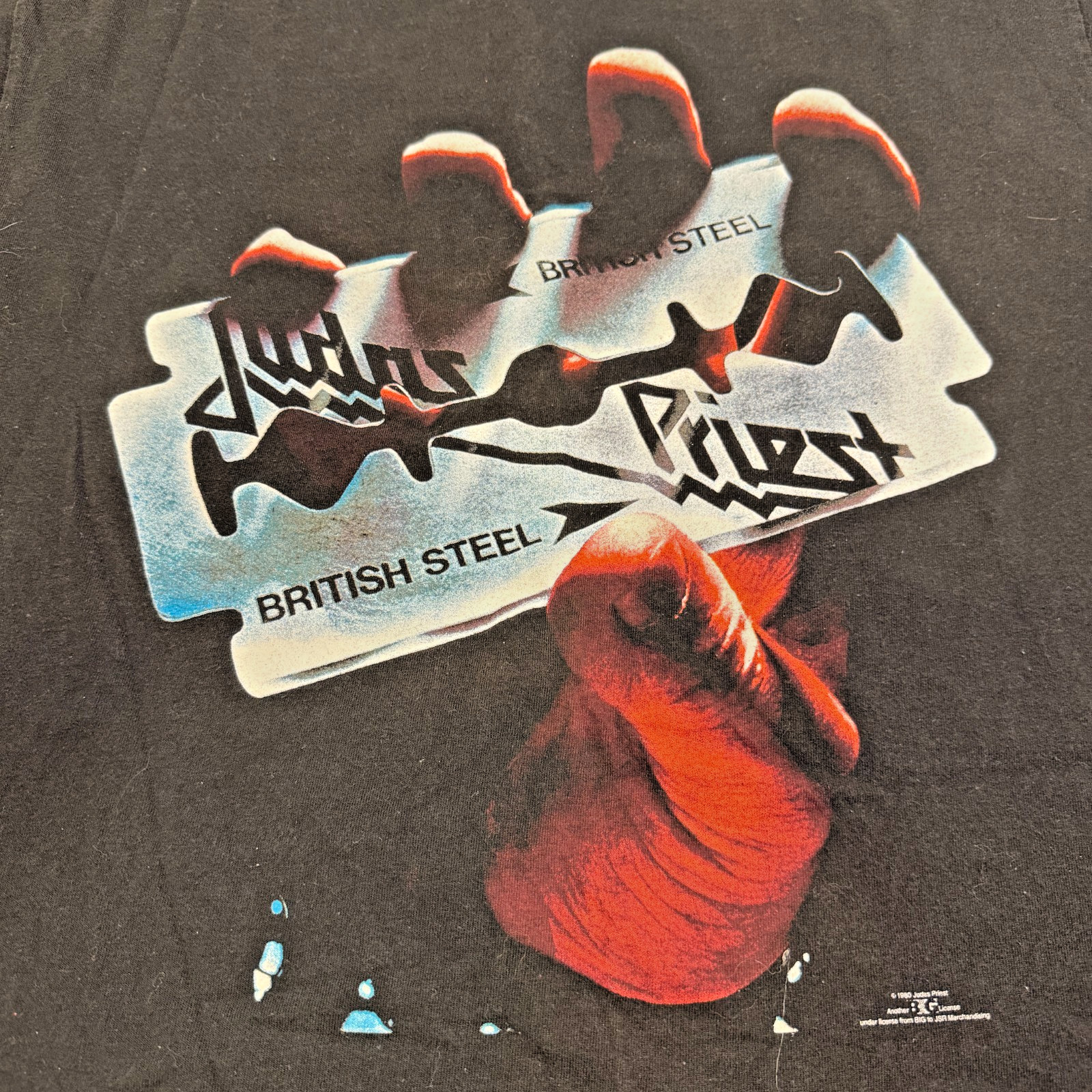 Vintage Judas Priest BRITISH STEEL 1980 World Tour T-Shirt XL Black Delta