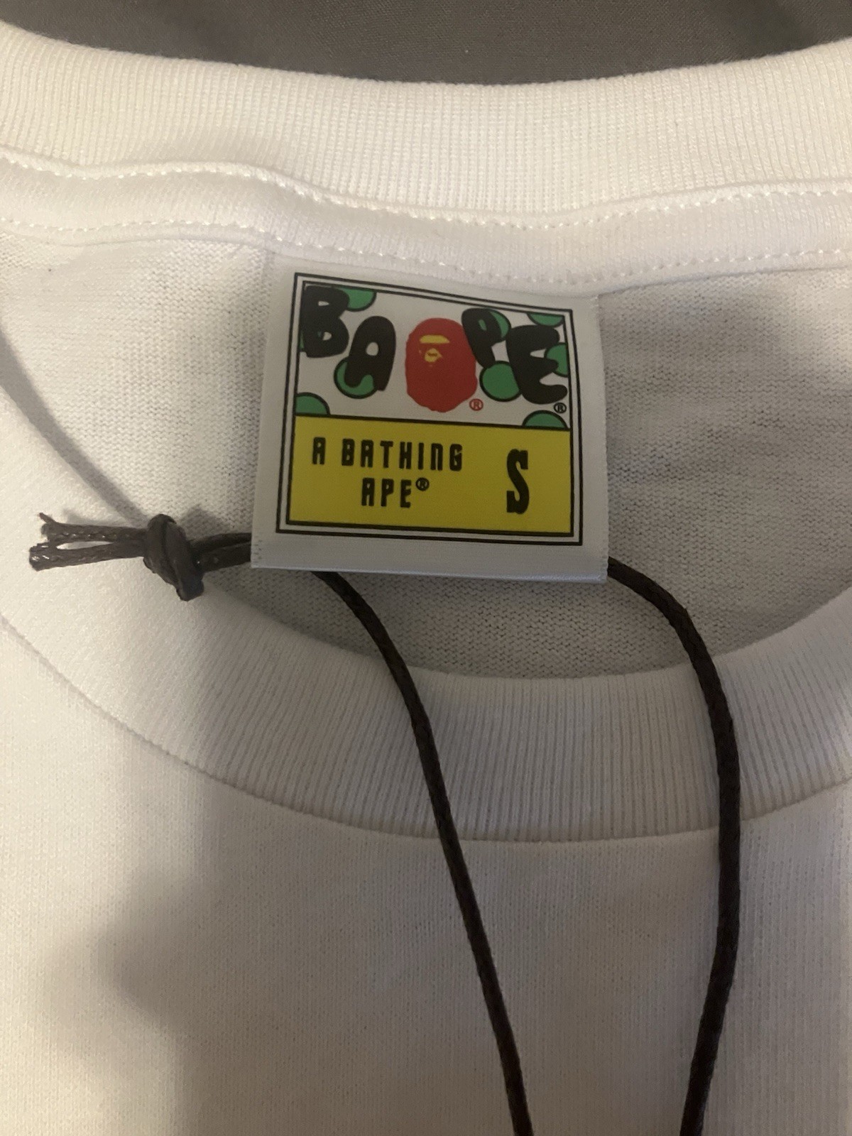 A Bathing Ape BAPE White Ape Head Graphic Logo Cotton Crew Neck Tee Men's S gallery