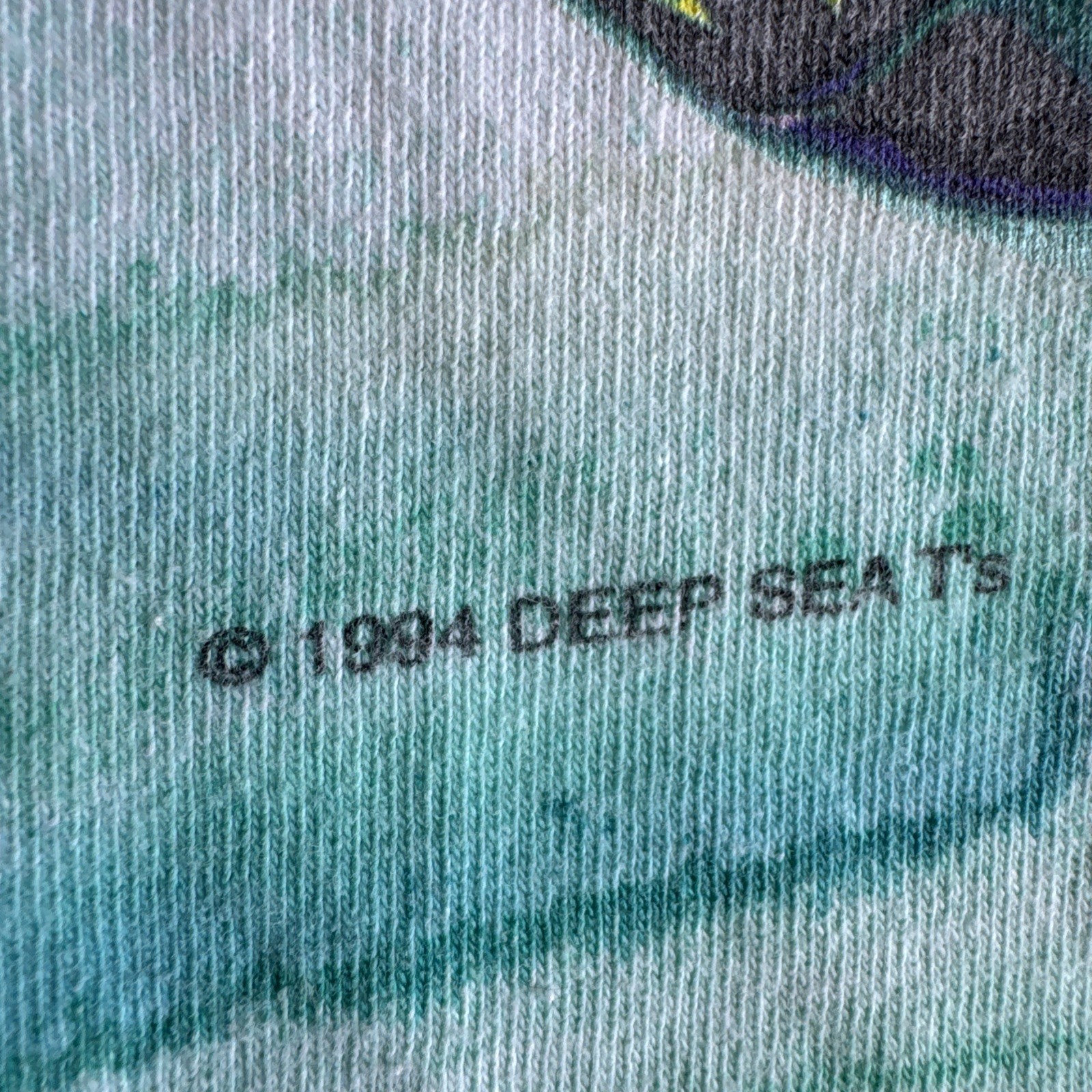 VTG 1994 Deep Sea T's Caribbean T-shirt sz XL All Over Print Single Stitch Fish gallery