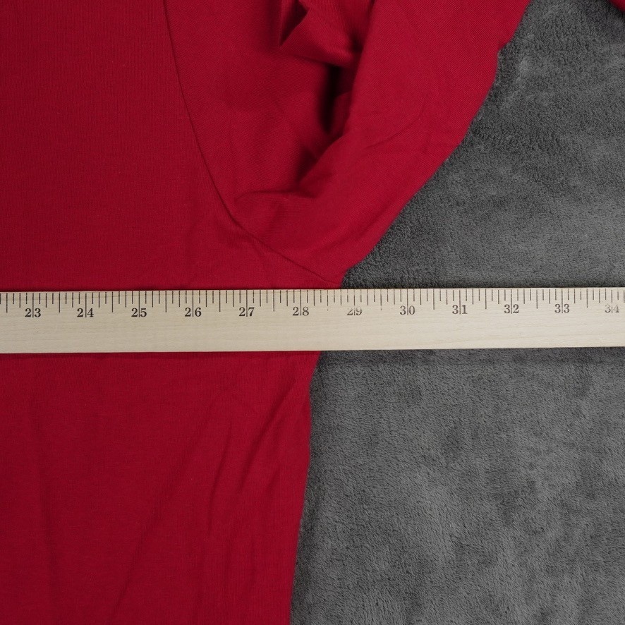 Apple Long Sleeve Shirt Mens 3XLT Red Relaxed Fit Regenerative Cotton Logo Store gallery