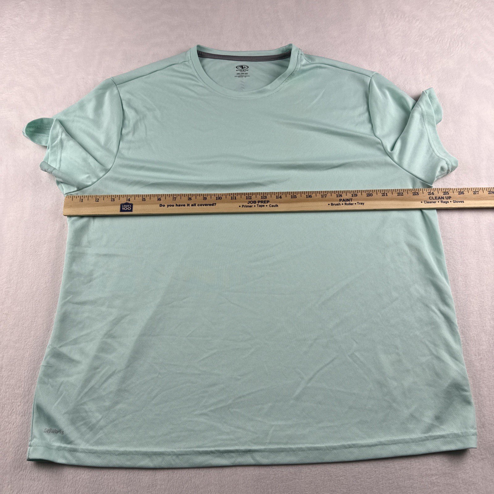 Athletic Works Size 2XL Crew Neck T-Shirt Aqua Green Workout Polyester gallery