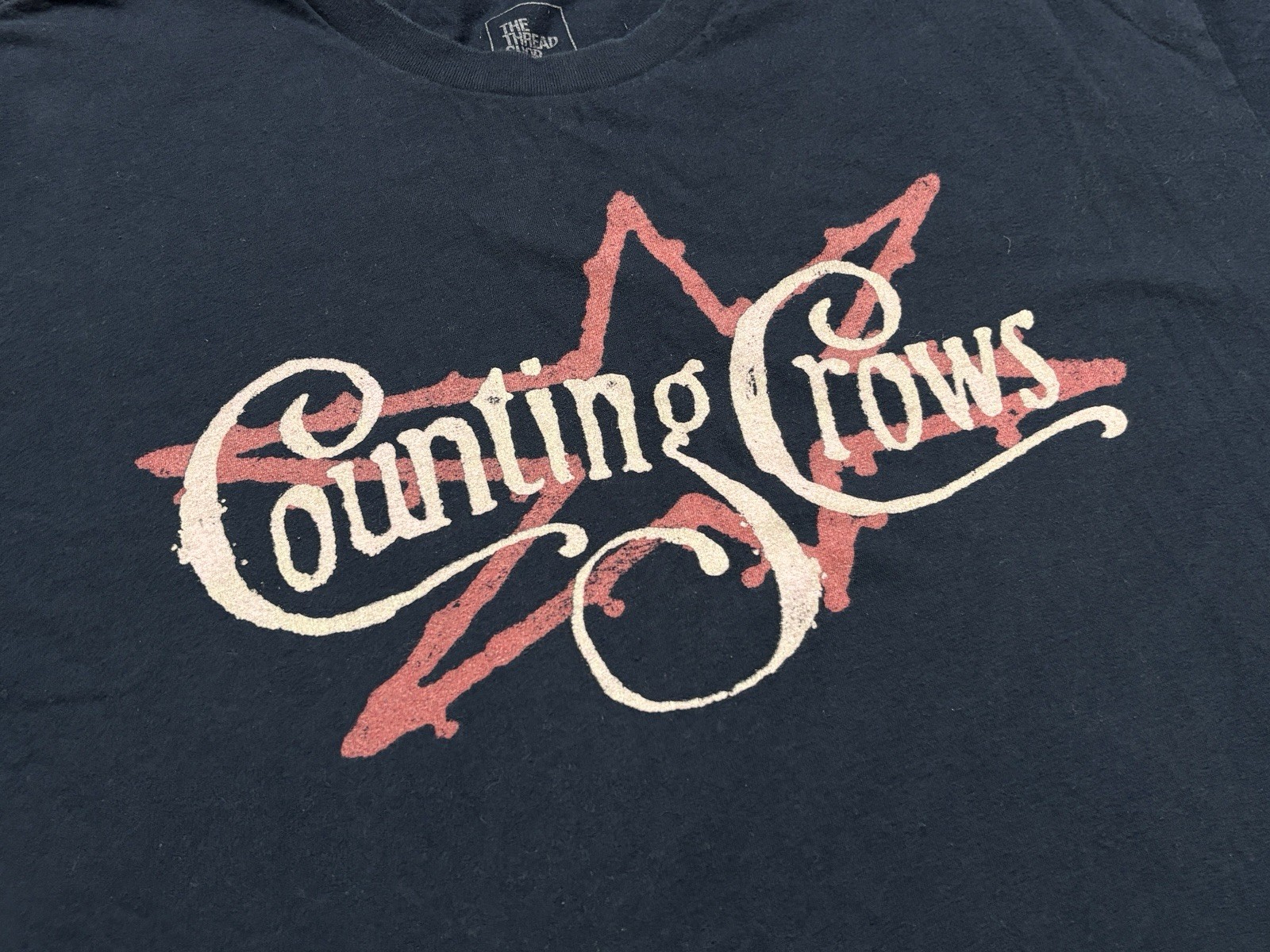Counting Crows Band T-Shirt XL Black Star Script Logo The Thread Shop Graphic gallery